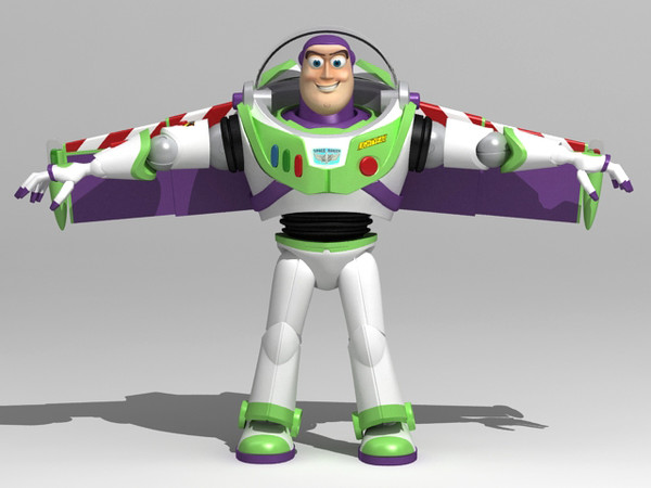 buzz lightyear woody rigged characters 3d model - Buzz & Woody rigged by fabelar